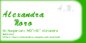 alexandra moro business card